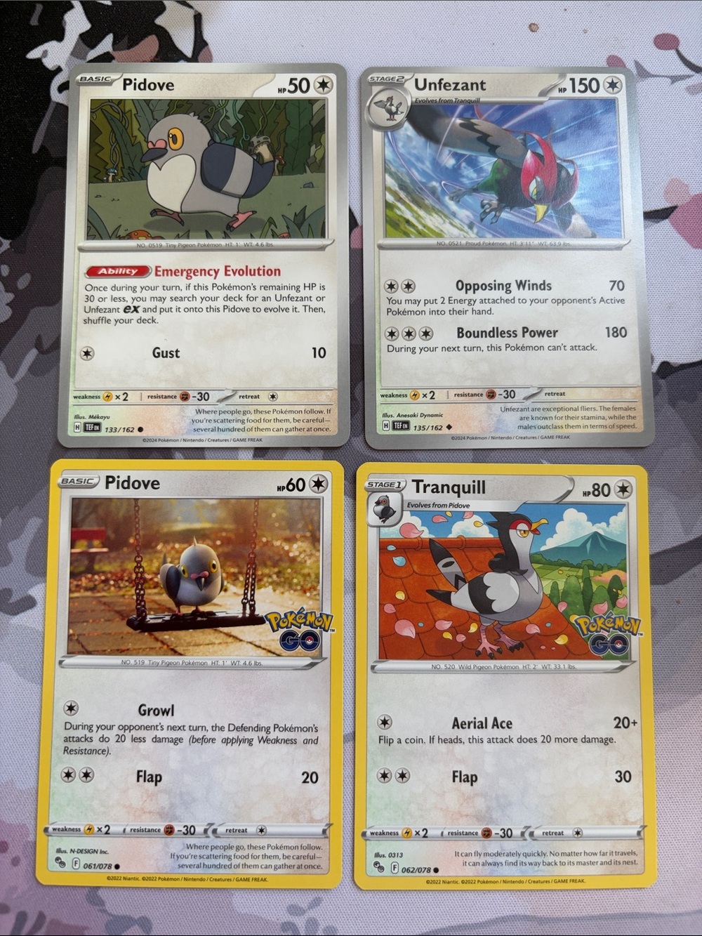 Pidove Evolution Line Lot | Pokémon GO + Temporal Forces | ✨5/$25✨